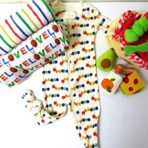 Hanna Andersson & Pottery Barn Kids Very Hungry Caterpillar Bundle, Size 3-6 Mos